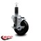 Service Caster 4'' Soft Rubber Swivel 1-1/8'' Expanding Stem Caster with Brake SCC-EX20S414-SRS-TLB-118 - alternate 4